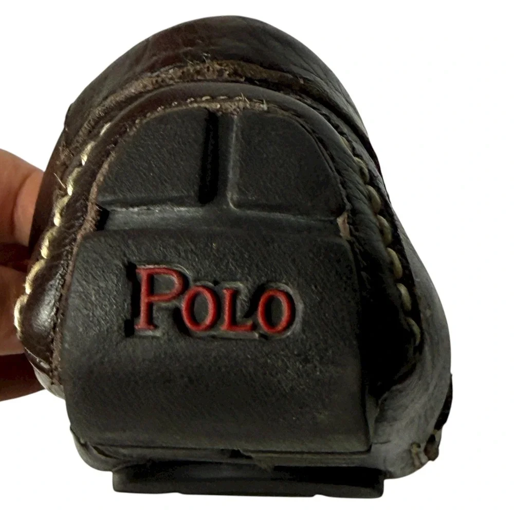 POLO RALPH LAUREN Telly II Brown Leather Penny Driving Loafers Size‎ 11D